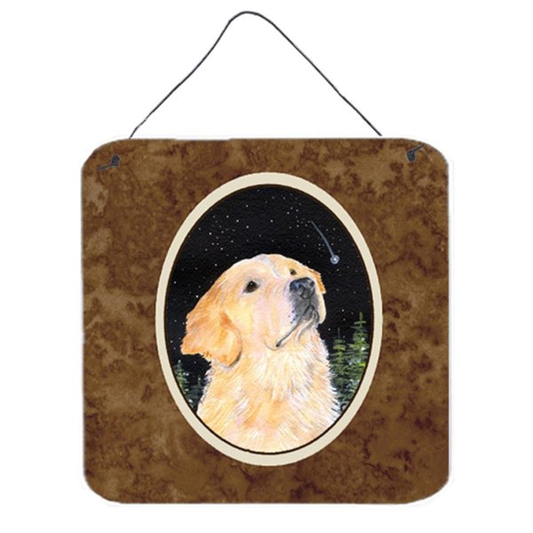 Micasa Starry Night Golden Retriever Aluminium Metal Wall or Door Hanging Prints MI234894